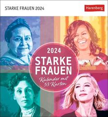 Starke Frauen Postkartenkalender 2024: 53 Postkarten mit Zitaten