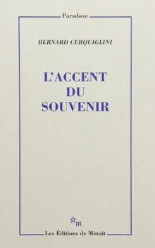 L'accent du souvenir