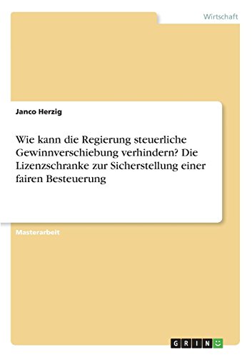 Wie kann die Regierung steuerliche Gewinnverschiebung verhindern? Die Lizenzschranke zur Sicherstellung einer fairen Besteuerung