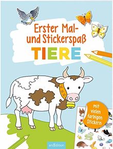 Erster Mal- und Stickerspaß Tiere