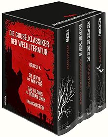 Die Gruselklassiker der Weltliteratur: Frankenstein / Dr. Jekyll und Mr. Hyde /  Dracula / Das Bildnis des Dorian Gray (4 Bände im Schuber)