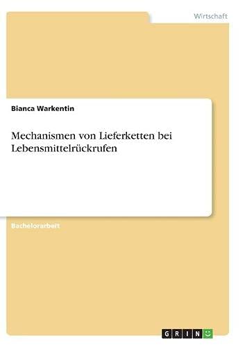 Mechanismen von Lieferketten bei Lebensmittelrückrufen