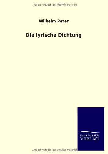 Die lyrische Dichtung