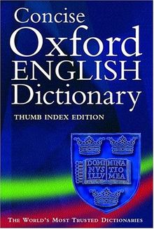 The Concise Oxford English Dictionary, thumb index edition