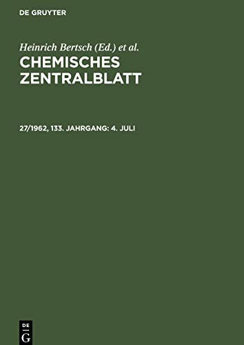 Chemisches Zentralblatt, 27/1962, 133. Jahrgang, 4. Juli