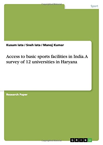 Access to basic sports facilities in India. A survey of 12 universities in Haryana