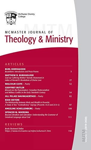 McMaster Journal of Theology and Ministry: Volume 21, 2019-2020