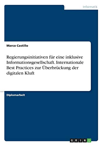 Regierungsinitiativen für eine inklusive Informationsgesellschaft. Internationale Best Practices zur Überbrückung der digitalen Kluft: Diplomarbeit