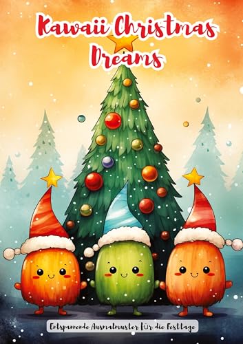 Kawaii Christmas Dreams: Entspannende Ausmalmuster für die Festtage