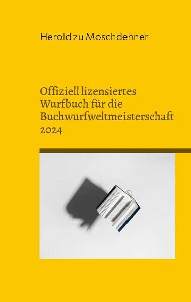 Offiziell lizensiertes Wurfbuch für die Buchwurfweltmeisterschaft 2024: Perfekte Griffigkeit und bestes Gewicht