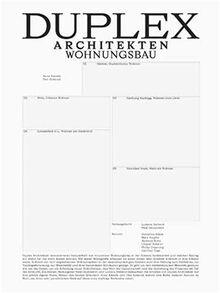 Duplex Architekten : Wohnungsbau