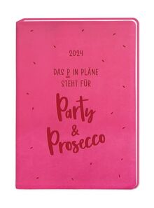 Terminplaner Lederlook 2024 Pink: Terminplaner Lederlook A6