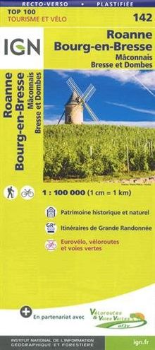 Roanne Bourg-en-Bresse 1:100 000: Maconnais. Bresse et Dombes
