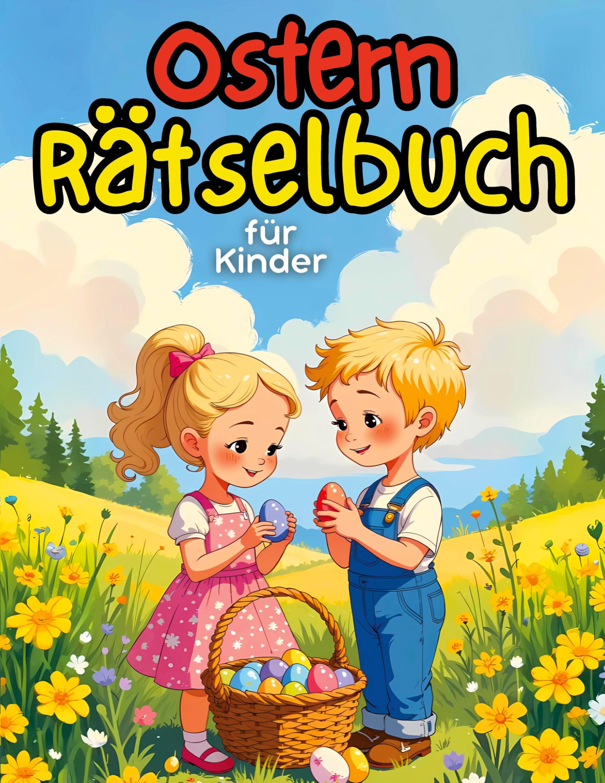Ostern Rätselbuch für Kinder: Rätselspaß für Kinder: 50 Aufgaben - Sudoku, Labyrinth, Wortsuchrätsel, logisches Denken und Ausmalbilder. Tolles Ostergeschenk für Kinder.