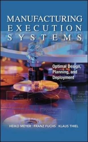 Manufacturing Execution Systems (Mes): Optimal Design, Planning, and Deployment