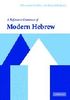 A Reference Grammar of Modern Hebrew: A Student's Guide (Reference Grammars)