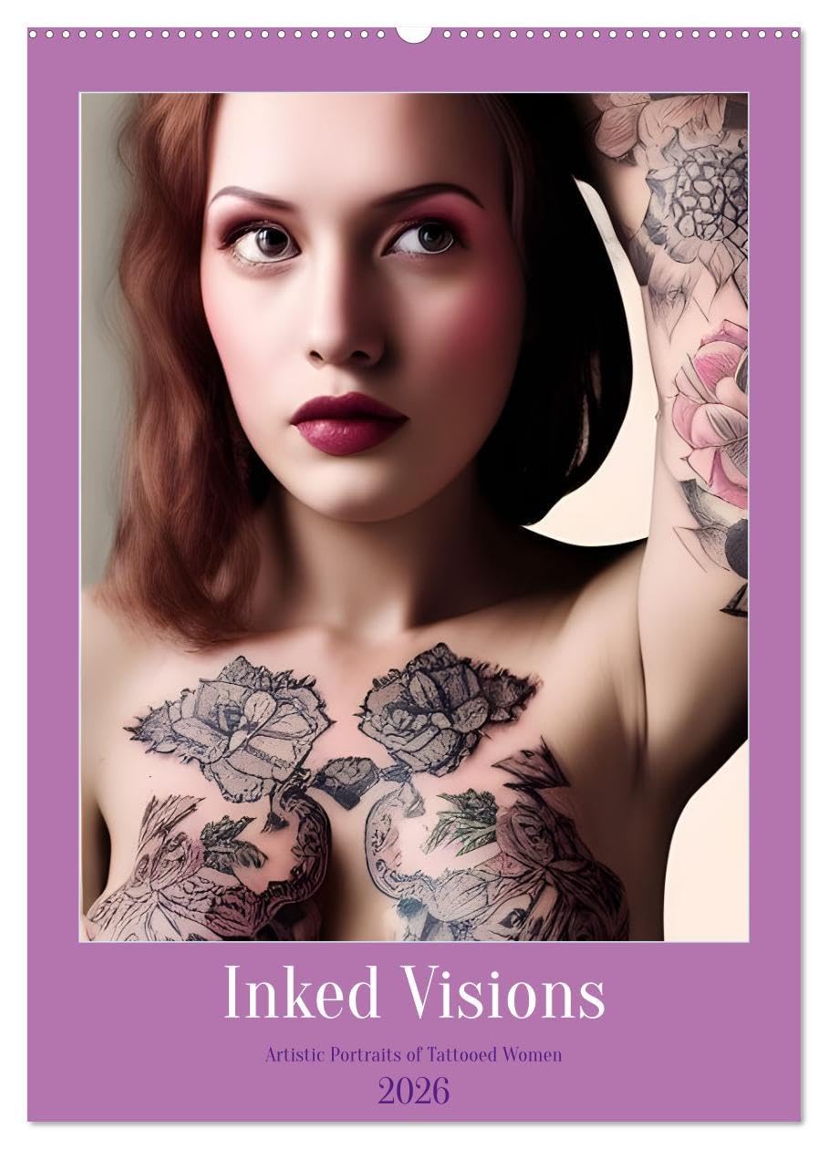 Inked Visions (Wall Calendar 2026 DIN A2 portrait), CALVENDO 12 Month Wall Calendar: Artistic Portraits of Tattooed Women