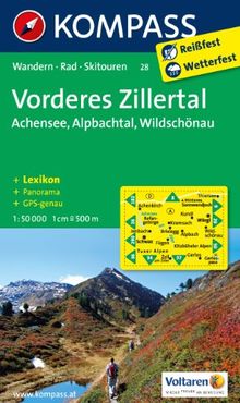 Vorderes Zillertal /Achensee /Alpbachtal /Wildschönau: Wanderkarte mit Kurzführer, Panorama, Radwegen und alpinen Skirouten. GPS-genau. 1:50000