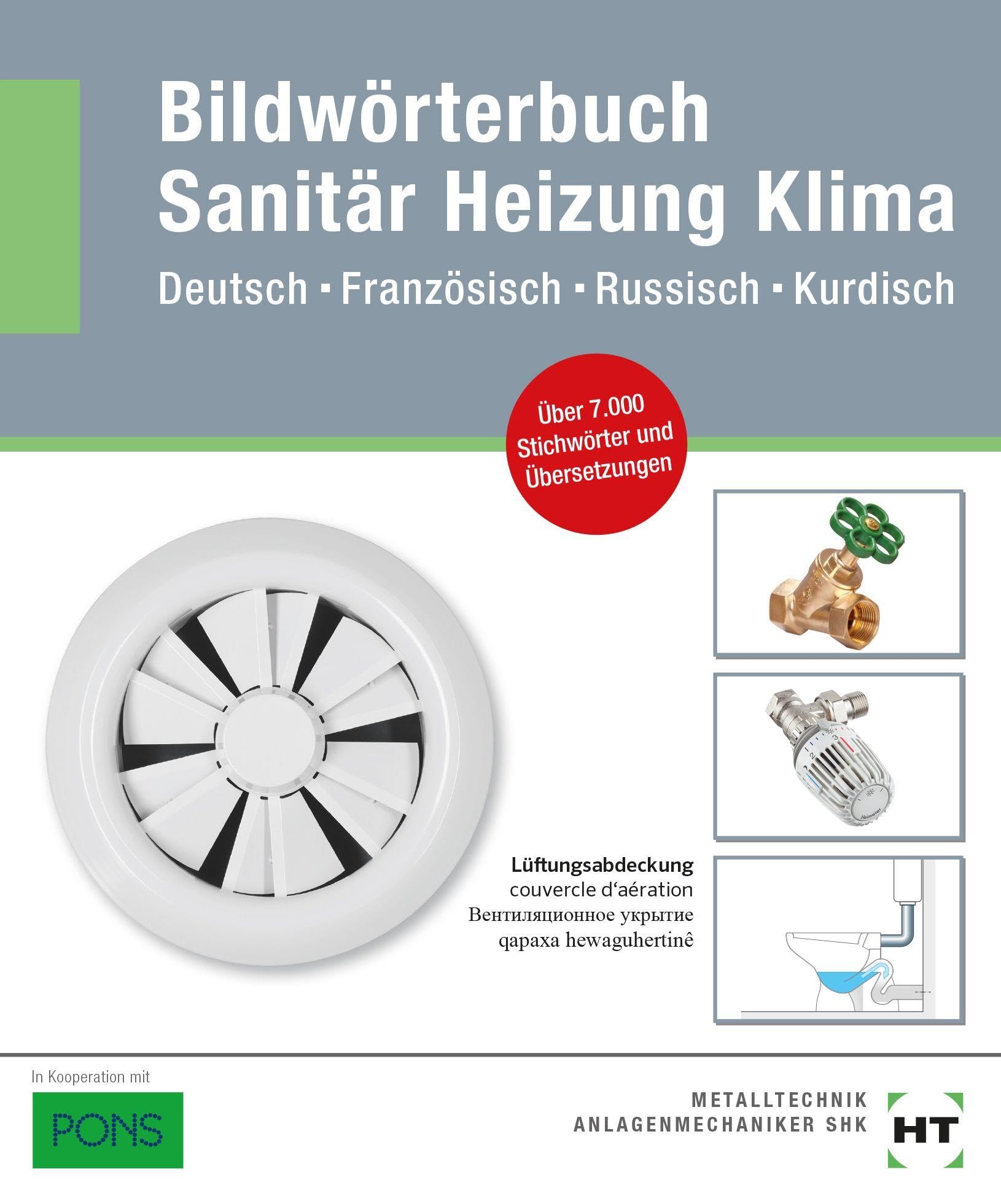 Bildwörterbuch Sanitär, Heizung, Klima: Deutsch-Französisch-Russisch-Kurdisch