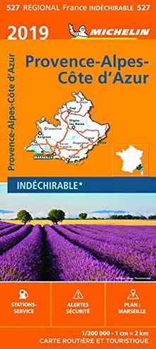 Carte Provence-Alpes-Côte-d'Azur Michelin 2019