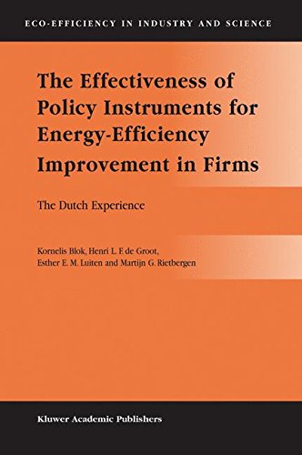 The Effectiveness of Policy Instruments for Energy-Efficiency Improvement in Firms: The Dutch Experience (Eco-Efficiency in Industry and Science, Band 15)