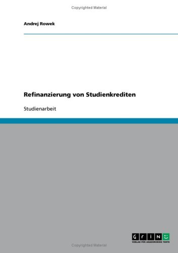 Refinanzierung von Studienkrediten