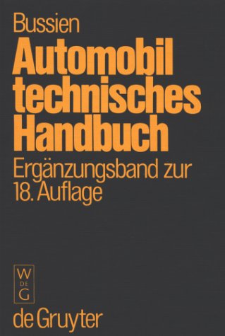 Automobiltechnisches Handbuch, Ergänzungsband zur 18. Auflage