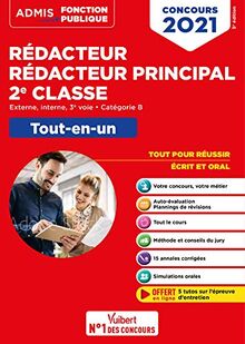 Rédacteur territorial, rédacteur principal de 2e classe : externe, interne, 3e voie, catégorie B : tout-en-un, concours 2021