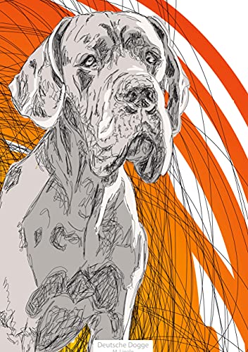 Deutsche Dogge: Notitzbuch, Tagebuch, Journal mit Grafikmotiv Deutsche Dogge