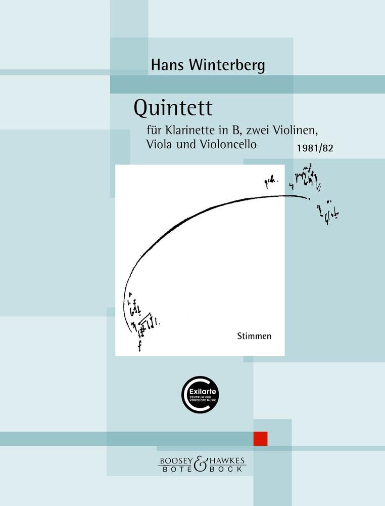 Quintett für Klarinette, 2 Violinen, Viola und Violoncello. Stimmensatz.