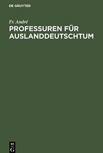 Professuren für Auslanddeutschtum
