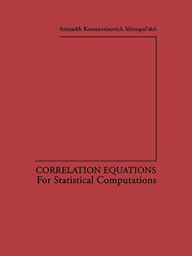 Correlation Equations: For Statistical Computations