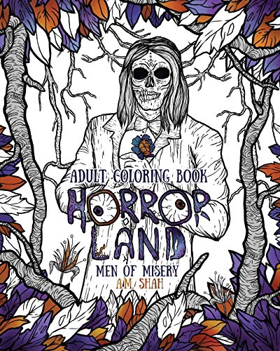 A.M. Shah Adult Coloring Book Horror Land, Men Of Misery (Book 3)