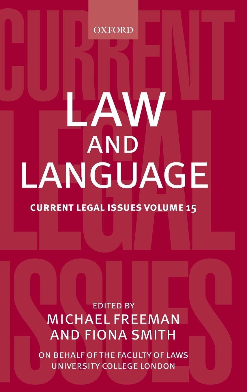 Law and Language: Current Legal Issues 2011