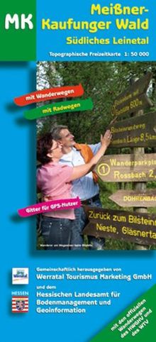 "Topographische Freizeitkarten 1:50000 Hessen. Sonderblattschnitte auf der Grundlage der Topographischen Karte 1:50000 (Freizeitregionen); mit ... Gitter für GPS-Nutzer: Blatt  MK