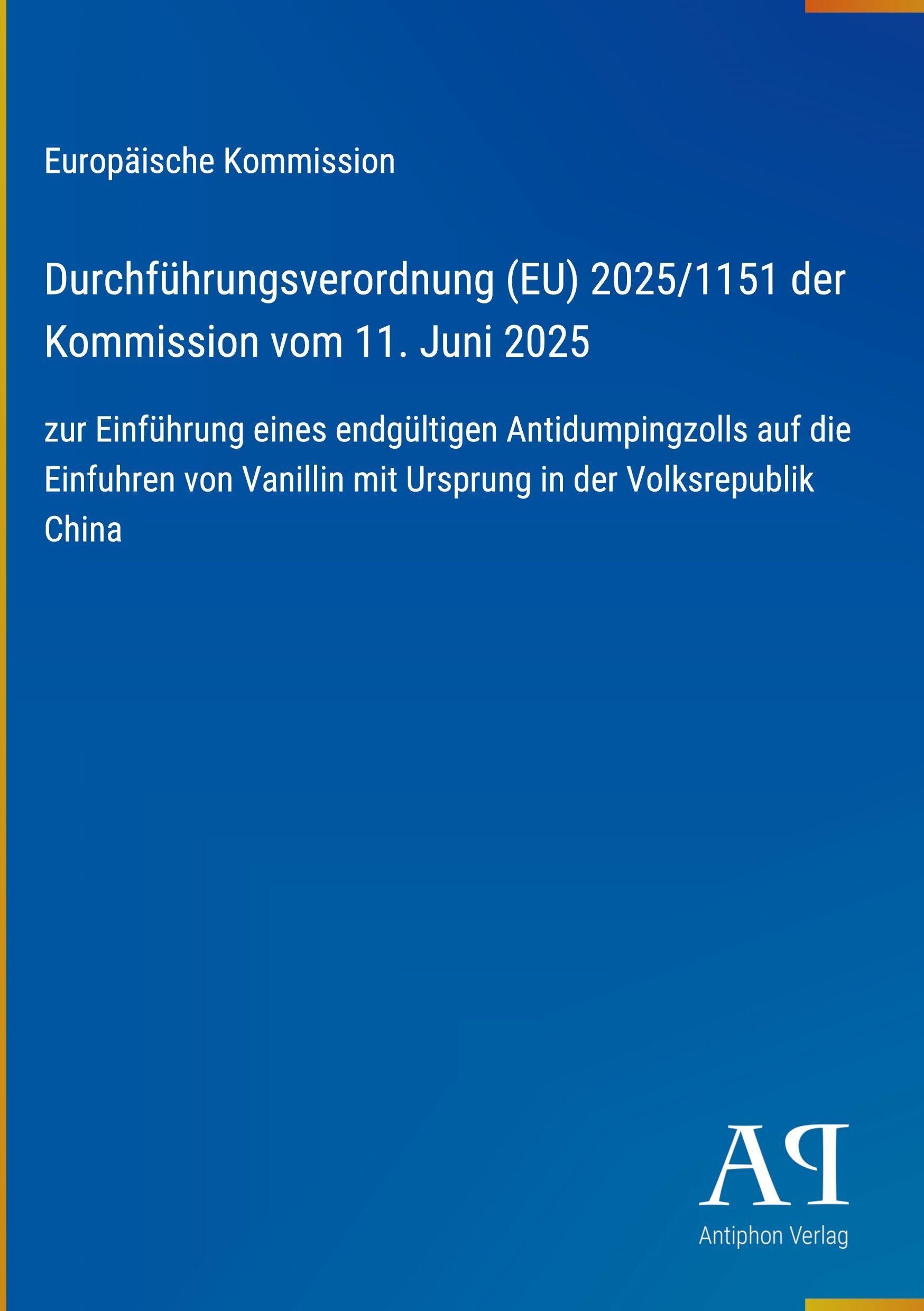 Durchführungsverordnung (EU) 2025/1151 der Kommission vom 11. Juni 2025