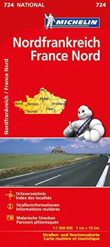 Michelin Frankreich Nord: Straßen- und Tourismuskarte (Michelin Nationalkarte)