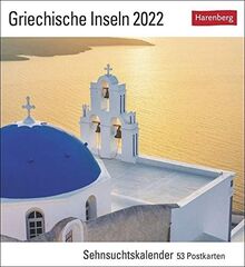 Griechische Inseln Kalender 2022: Sehnsuchtskalender, 53 Postkarten