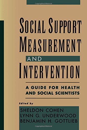 Social Support Measurement and Intervention: A Guide for Health and Social Scientists