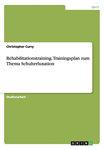 Rehabilitationstraining. Trainingsplan zum Thema Schulterluxation