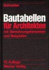 Bautabellen für Architekten