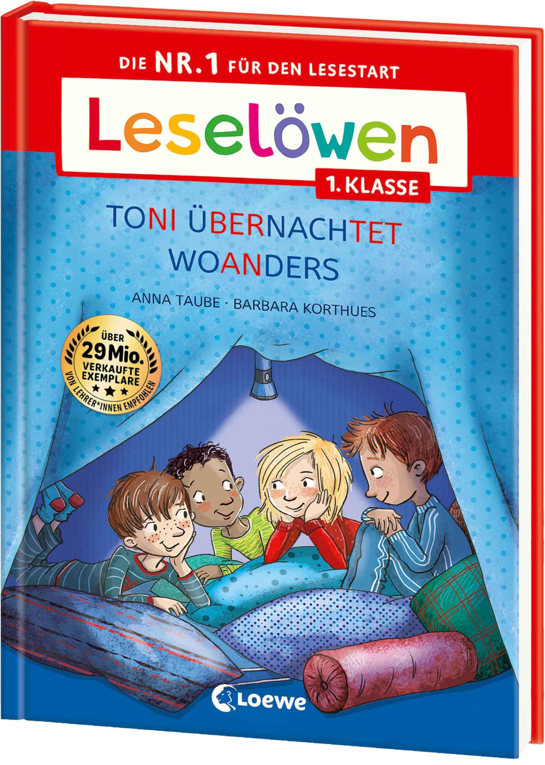 Leselöwen 1. Klasse - Toni übernachtet woanders (Großbuchstabenausgabe
