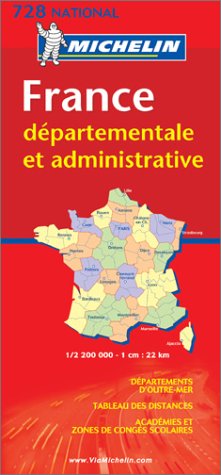 Atlas routier de la France Edition mini poche à spirale 1/1000000