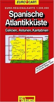 RV Euro-Regionalkarte 1:300 000 Spanische Atlantikküste - Galicien, Asturien, Kantabrien