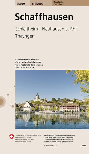 25019 Schaffhausen: Schleitheim – Neuhausen a. Rhf. – Thayngen (Hauptorte 1:25 000)