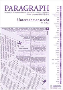 Paragraph - Unternehmensrecht: Paragraph. Seitenweise österreichische Rechtstexte für Studium und Praxis (Edition Juridica)