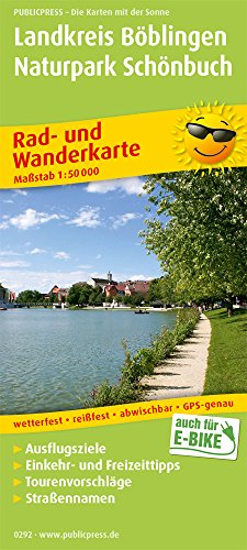 Landkreis Böblingen - Naturpark Schönbuch: Rad- und Wanderkarte mit Ausflugszielen, Einkehr- & Freizeittipps, wetterfest, reißfest, abwischbar, GPS-genau. 1:50000 (Rad- und Wanderkarte / RuWK)