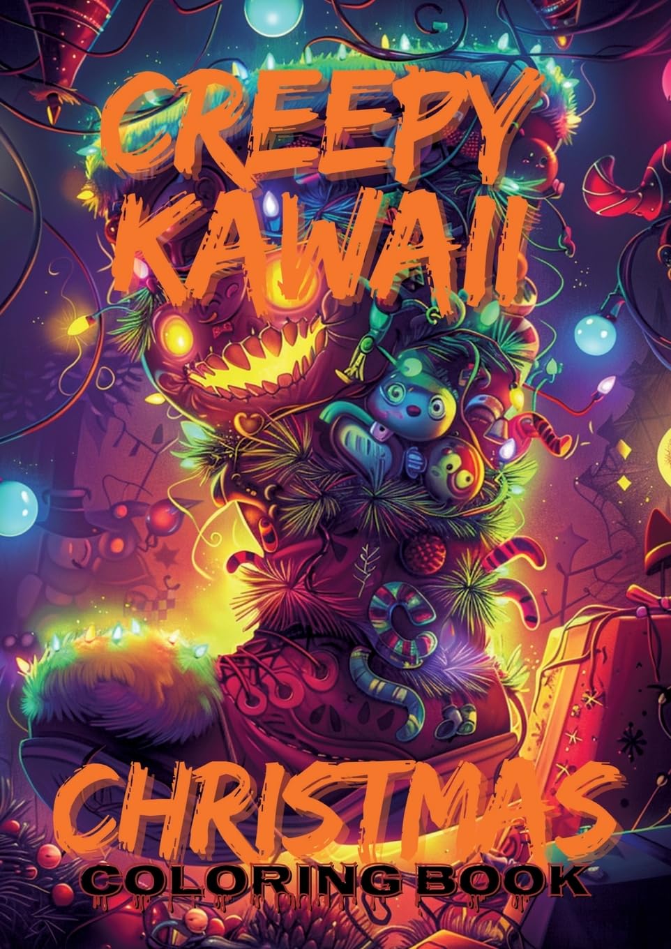 Creepy Kawaii Christmas Coloring Book: Spooky Holiday Delights for Kids and Adults to Color!