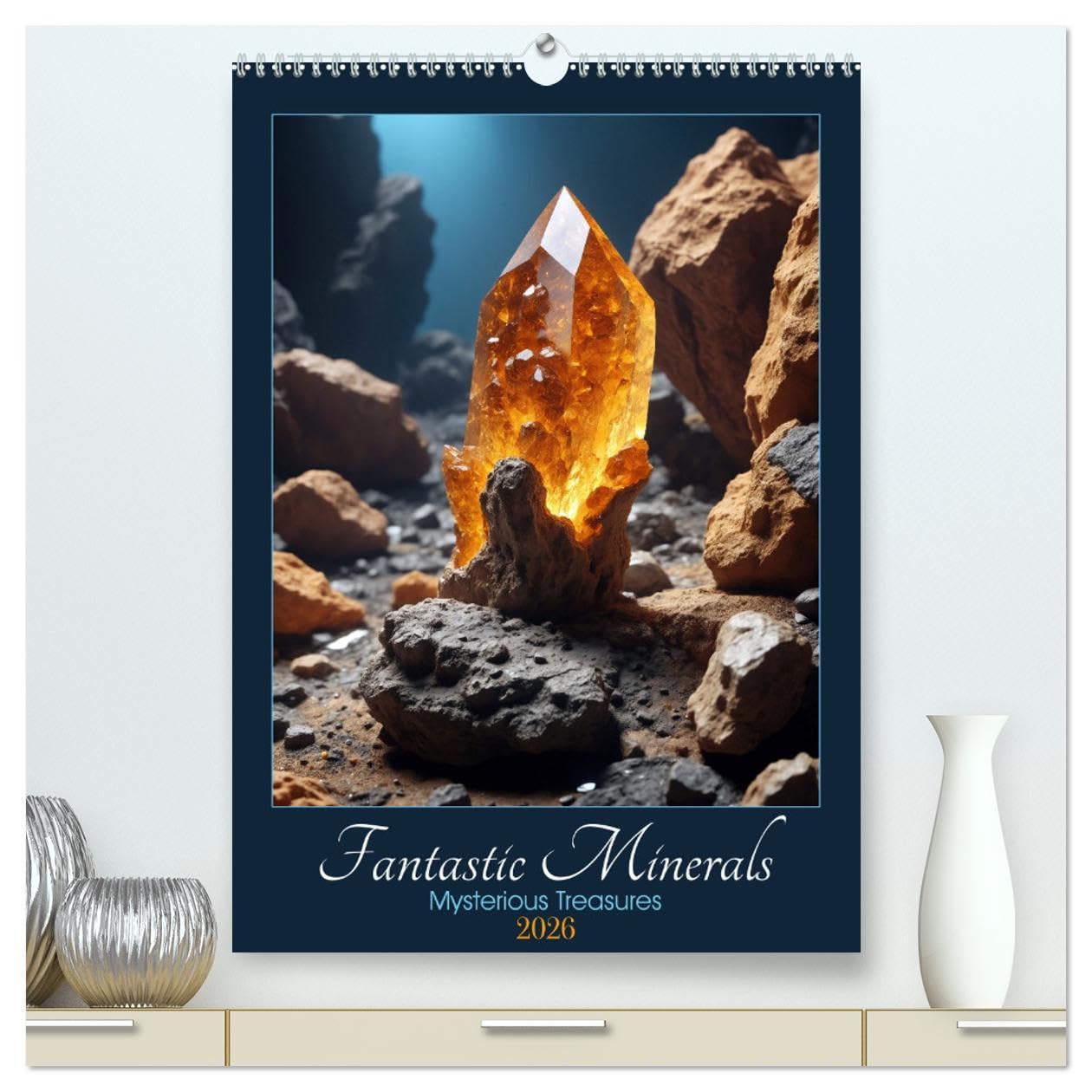 Fantastic Minerals - Mysterious Treasures (High Quality Premium Wall Calendar 2026 DIN A2 portrait),CALVENDO 12 Month Wall Calendar: Experience the ... enchanted by their extraordinary splendour.
