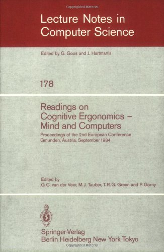 Readings on Cognitive Ergonomics, Mind and Computers: Proceedings of the Second European Conference, Gmunden, Austria, September 10-14, 1984: v. 178 (Lecture Notes in Computer Science)